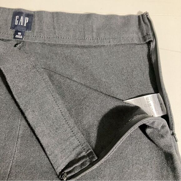 GAP Slacks Women Size 10 Grey Side Zip Ankle - Picture 4 of 9